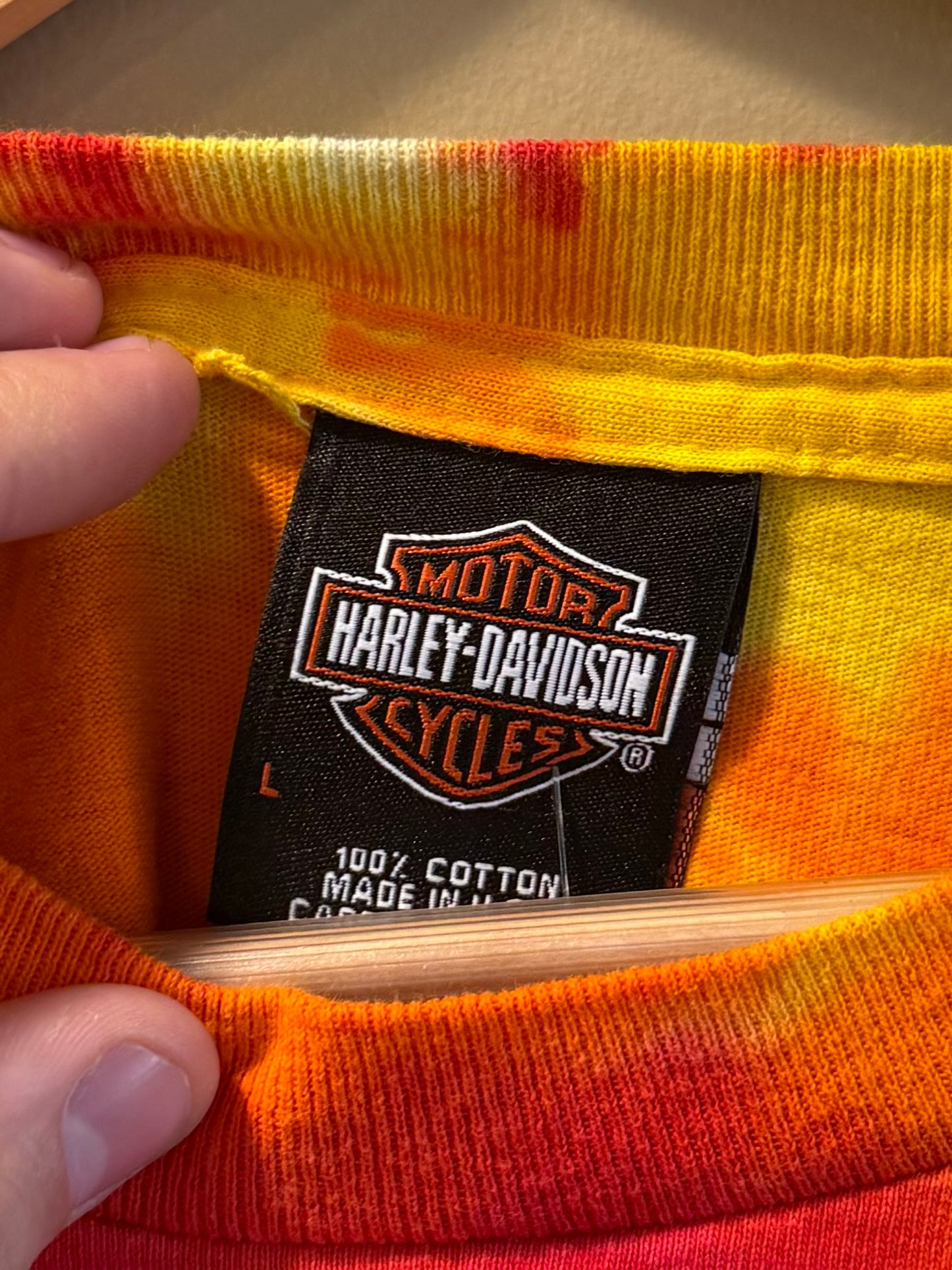 Vintage Harley Davidson Motorcycles Tie Dye T-Shirt- L/XL