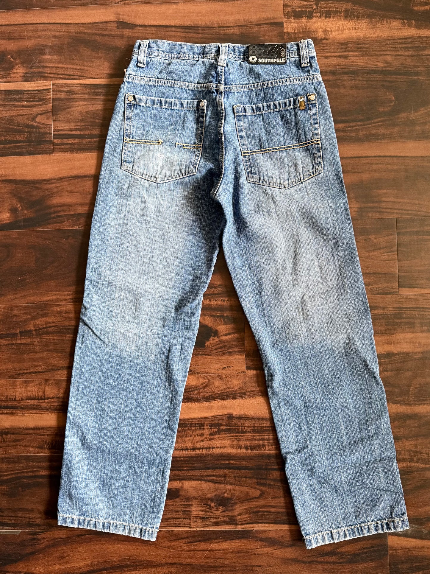 Vintage Y2K South Pole Light Wash Streetwear Denim Jeans- 29x30