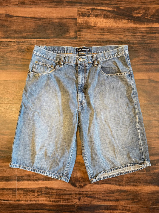 Vintage Eddie Domani Streetwear Embroidered Denim Jean Shorts- 36