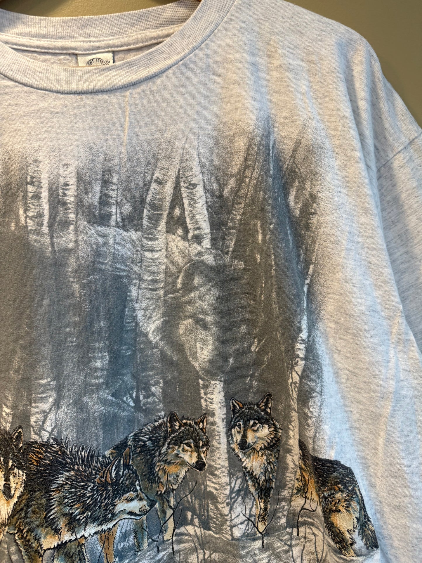 Vintage Wolf Pack Gray T-Shirt- XXL