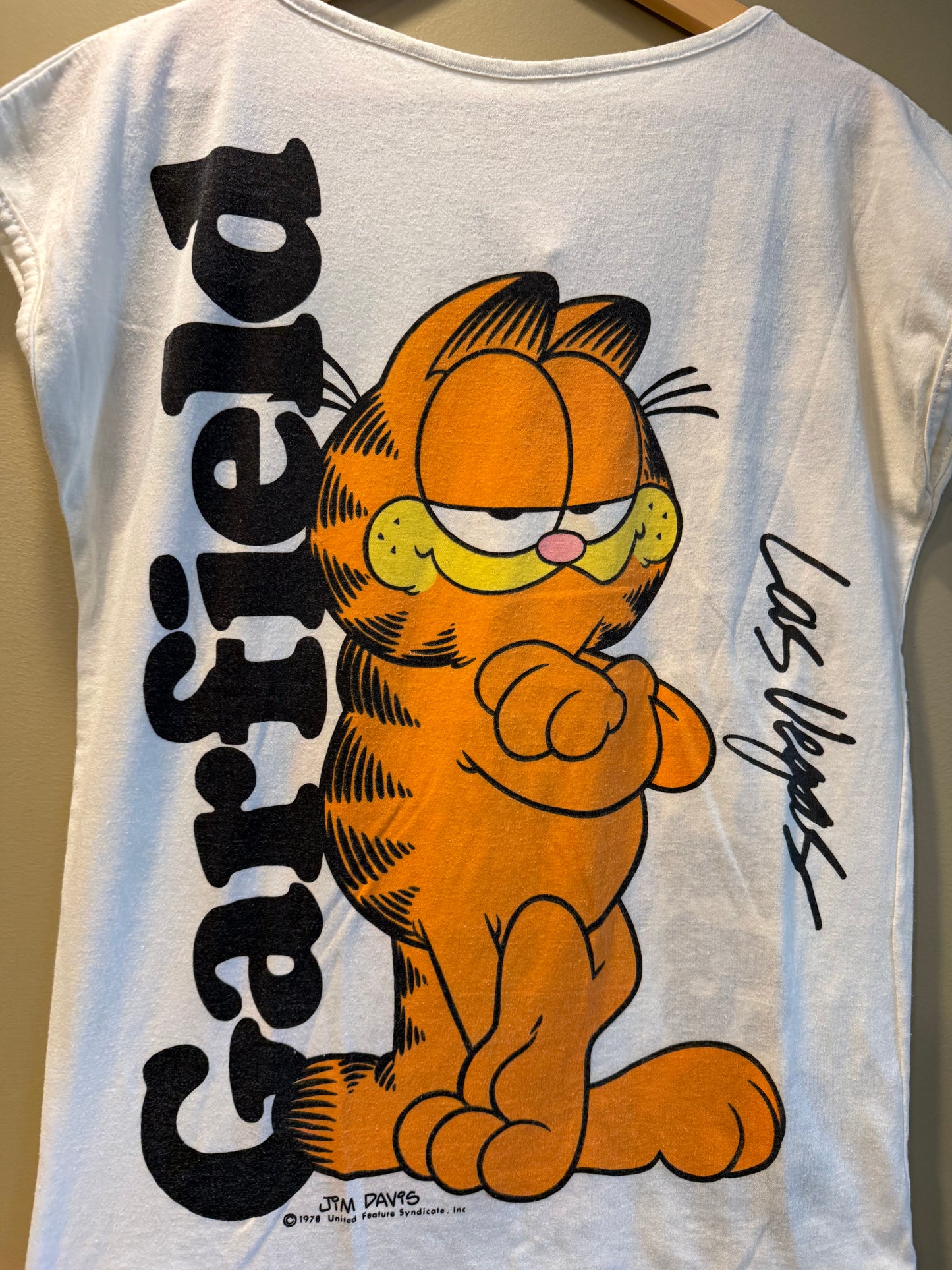 Vintage Garfield All Over Print Tank Top- L