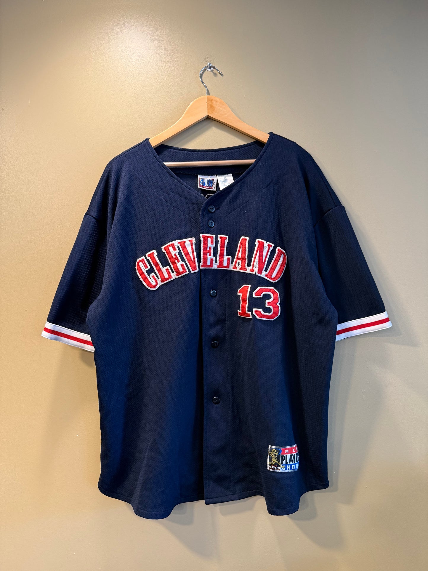 Vintage Cleveland Indians Omar Vizquel Navy Blue MLB Jersey- XL