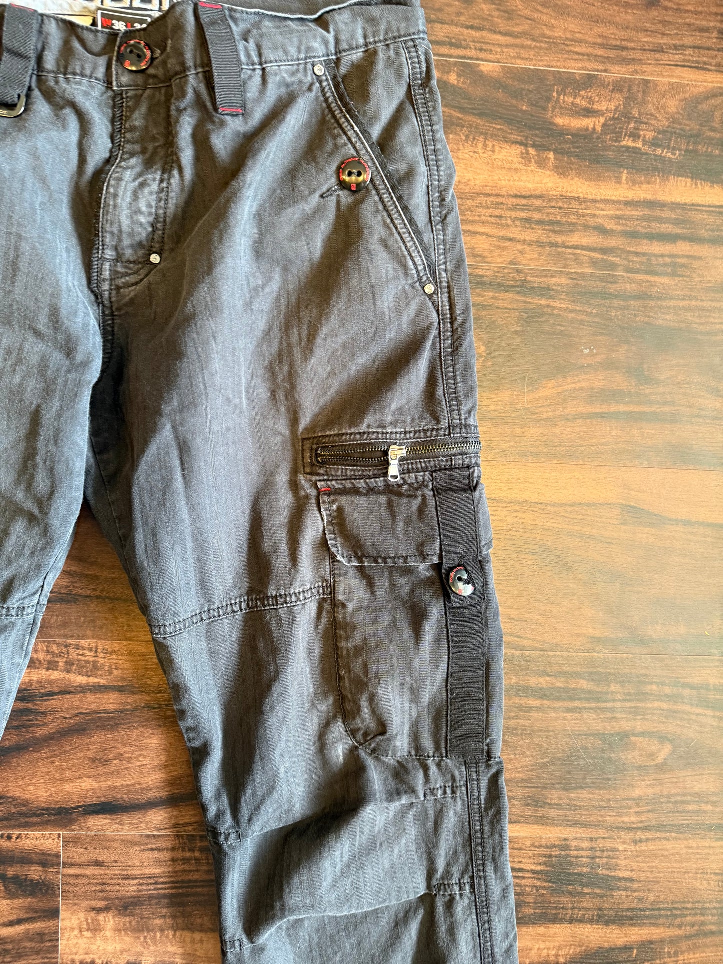 Vintage Coogi Baggy Streetwear Black Cargo Pants- 36x31