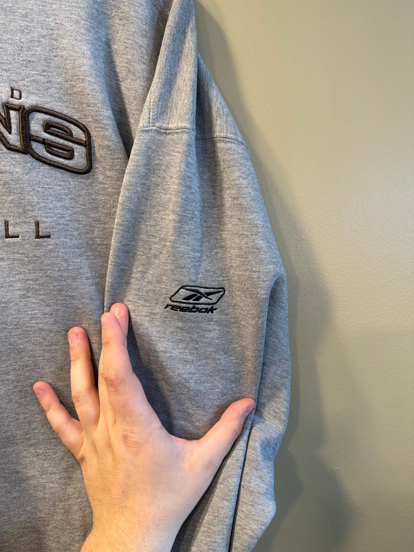 Vintage Cleveland Browns Gray Reebok Embroidered Sweatshirt- XL