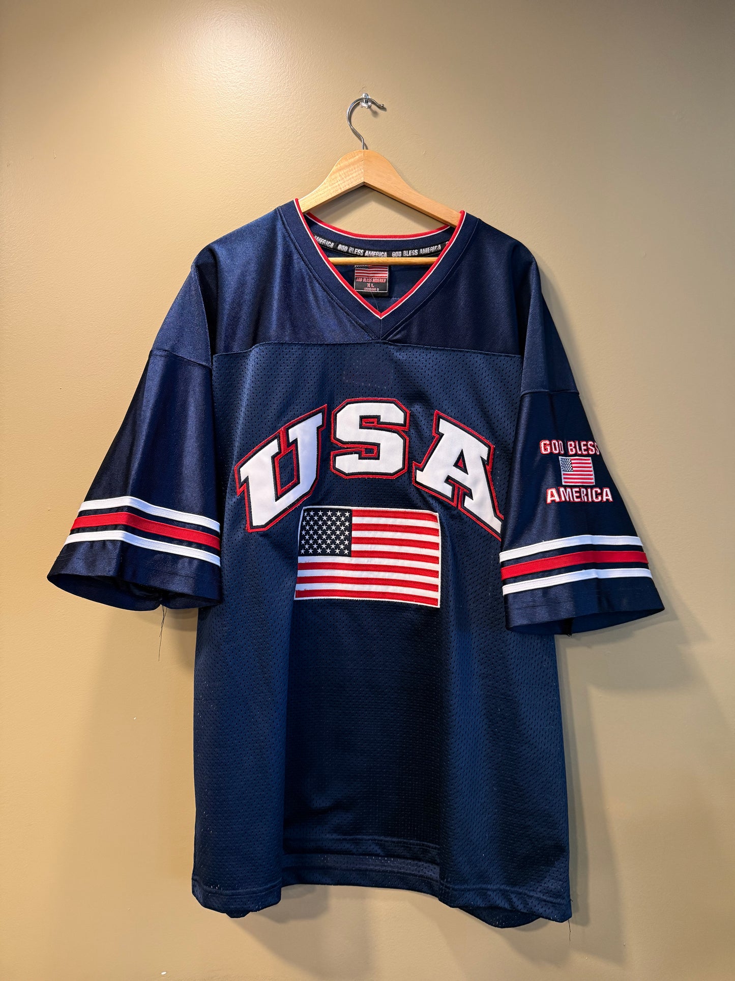 Vintage Y2K USA Football Jersey- XL