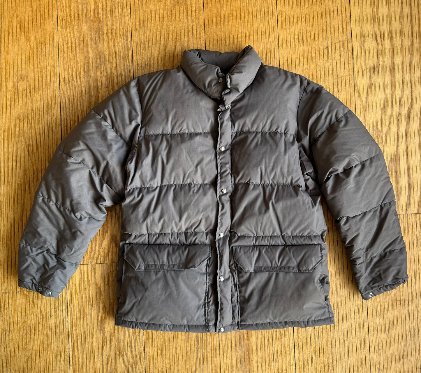 Vintage 1980s The North Face Dark Gray Down Puffer Nuptse Jacket- XL