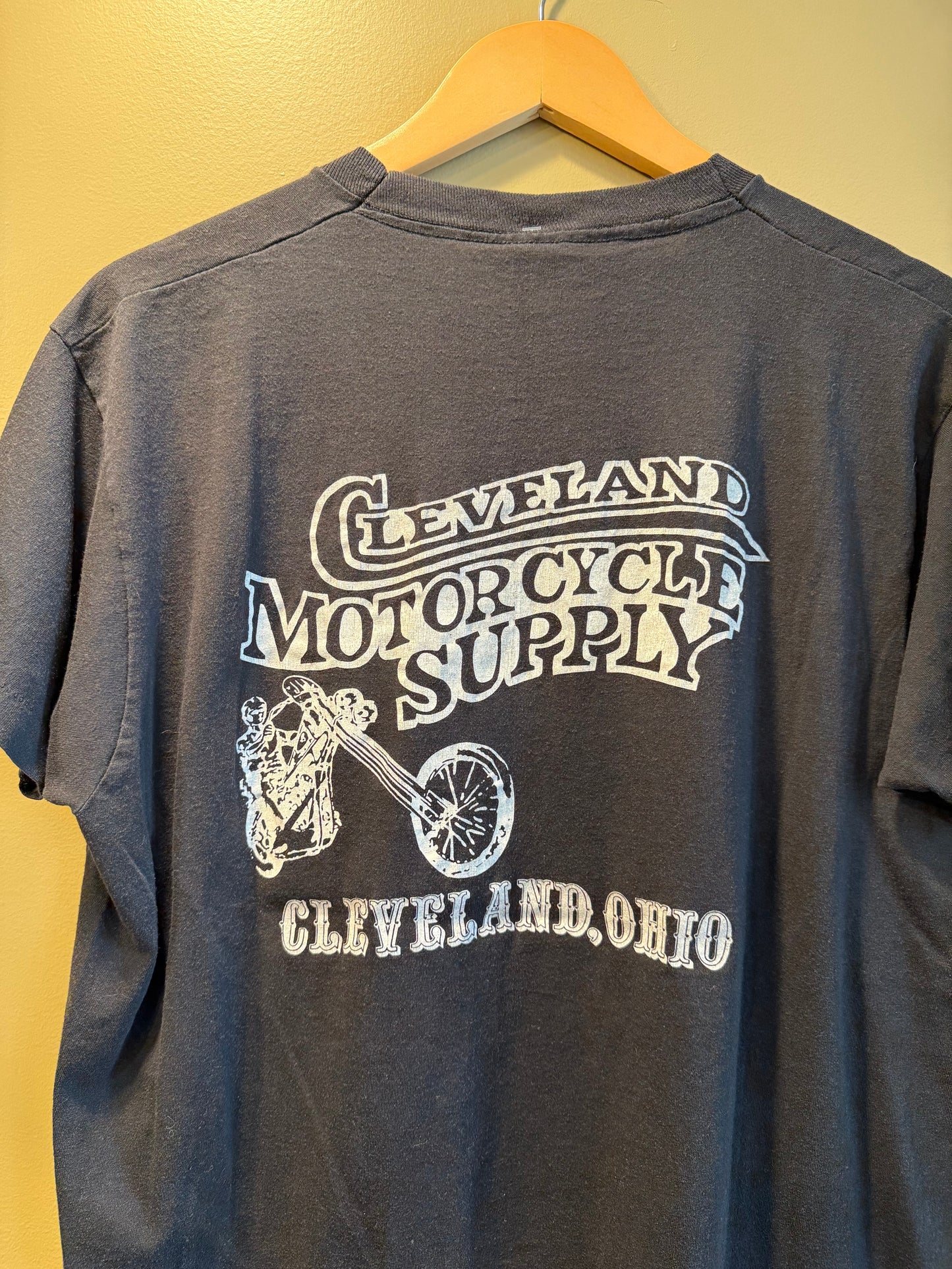 Vintage Cleveland Motorcycle Supply Black T-Shirt- L