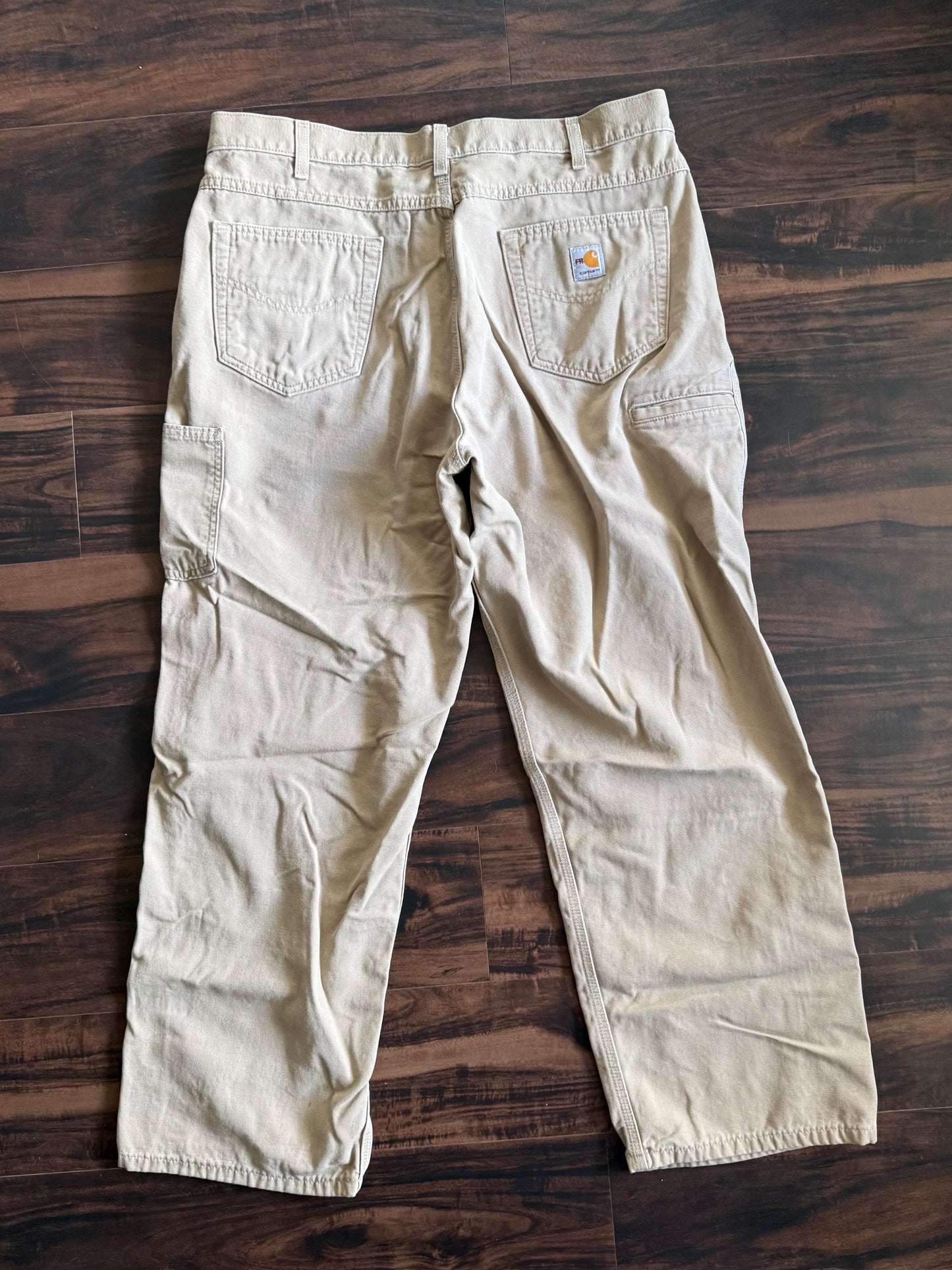 Vintage Carhartt Tan Fire Resistant Work Pants- 38x31