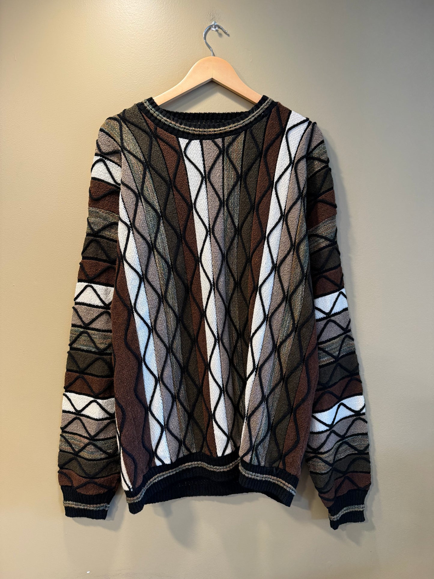 Vintage Protege 3D Knit Textured Sweater- L/XL