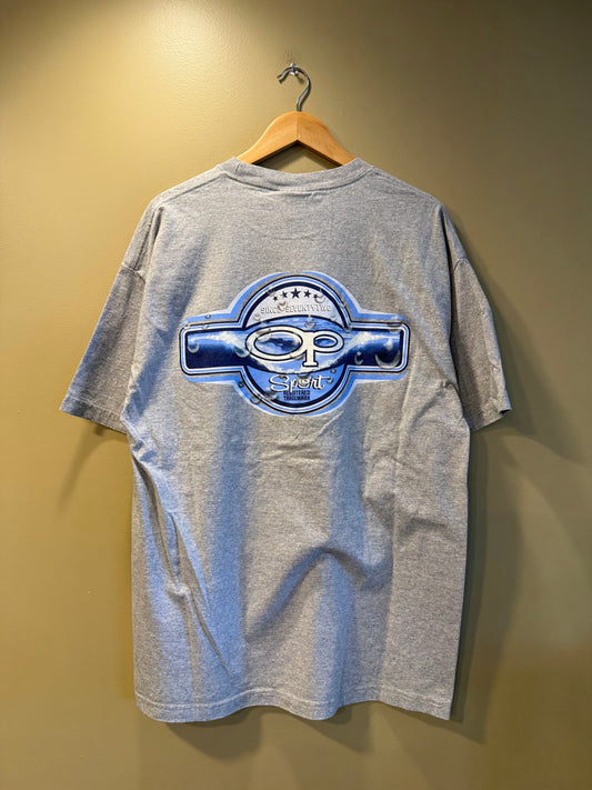 Vintage Ocean Pacific Sport Gray Bubble Logo T-Shirt- XL