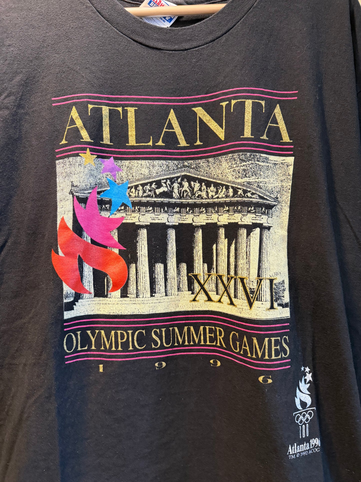 Vintage Atlanta 96 Olympics Black T-Shirt- L