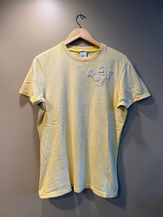 Vintage Y2K Abercrombie & Fitch Butter Yellow T-Shirt- M