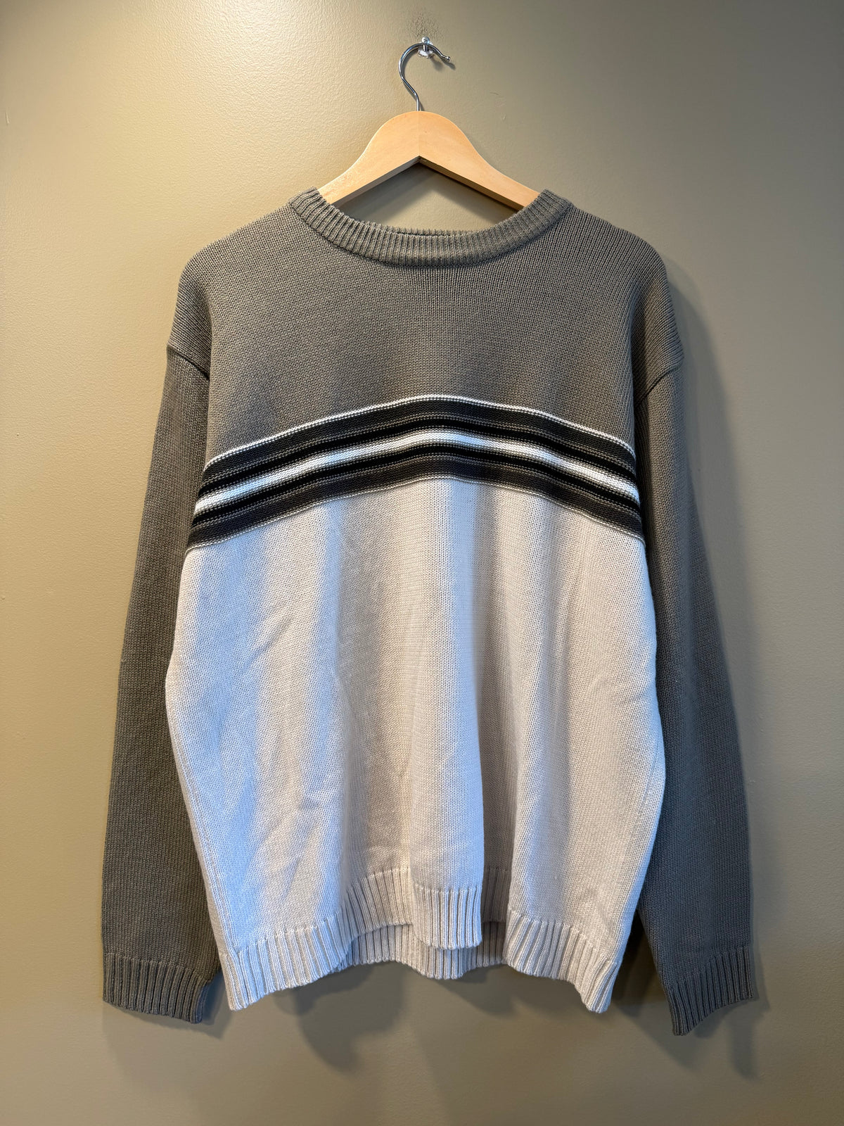 Vintage Faded Glory Striped Sweater- L