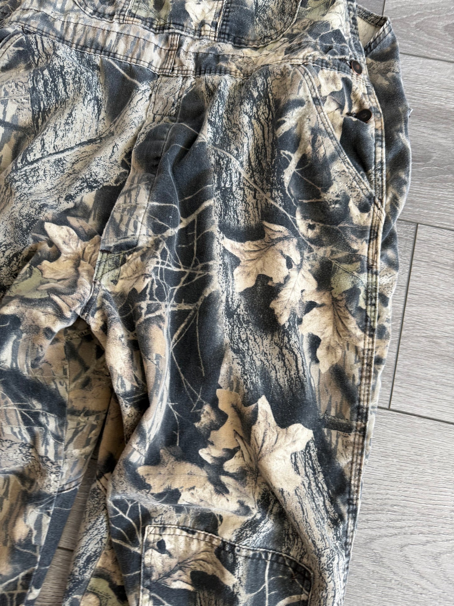 Vintage Red Head Real Tree Camouflage Overalls- 38x30