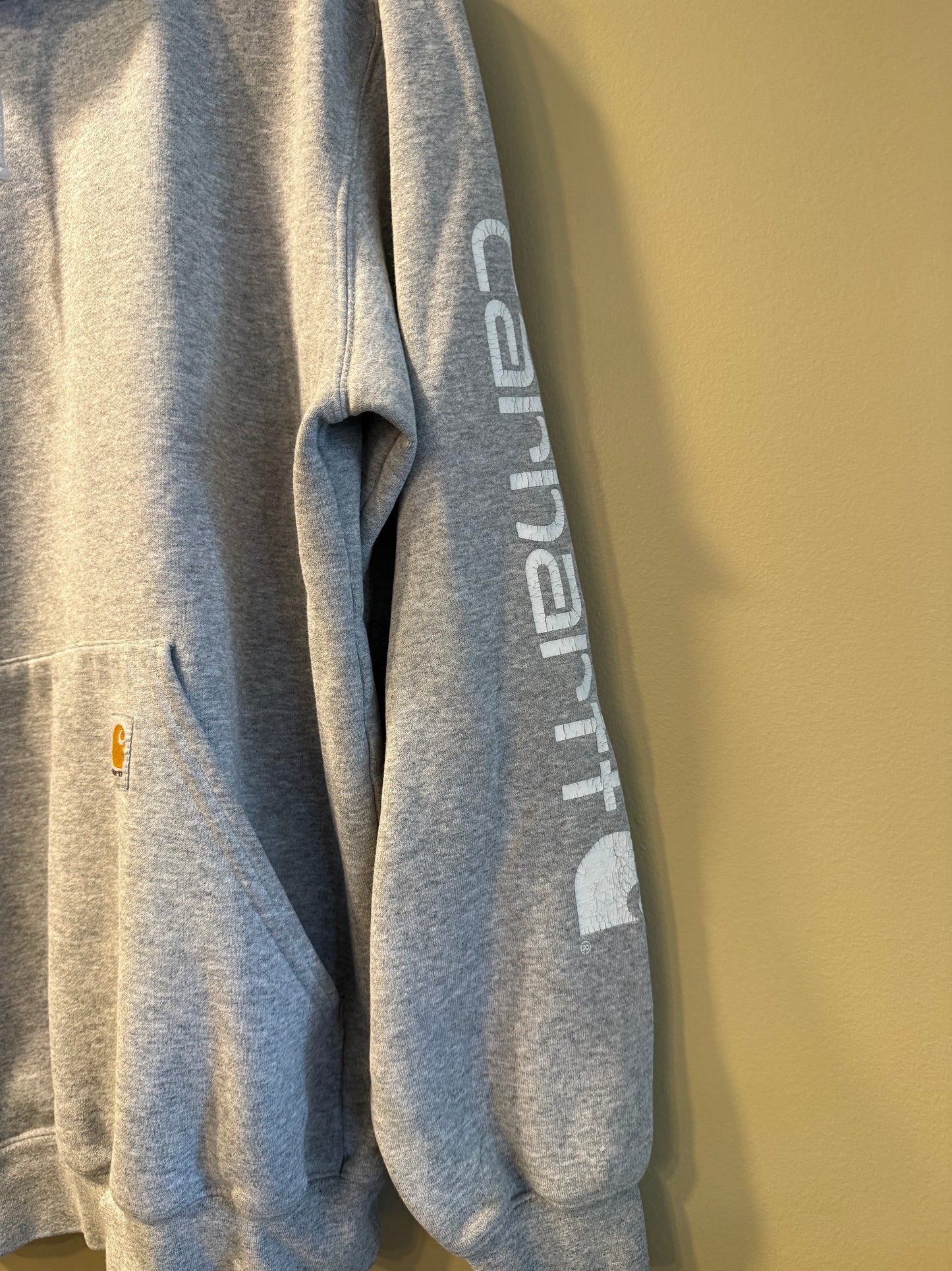 Vintage Carhartt Gray Hoodie Sweatshirt- M