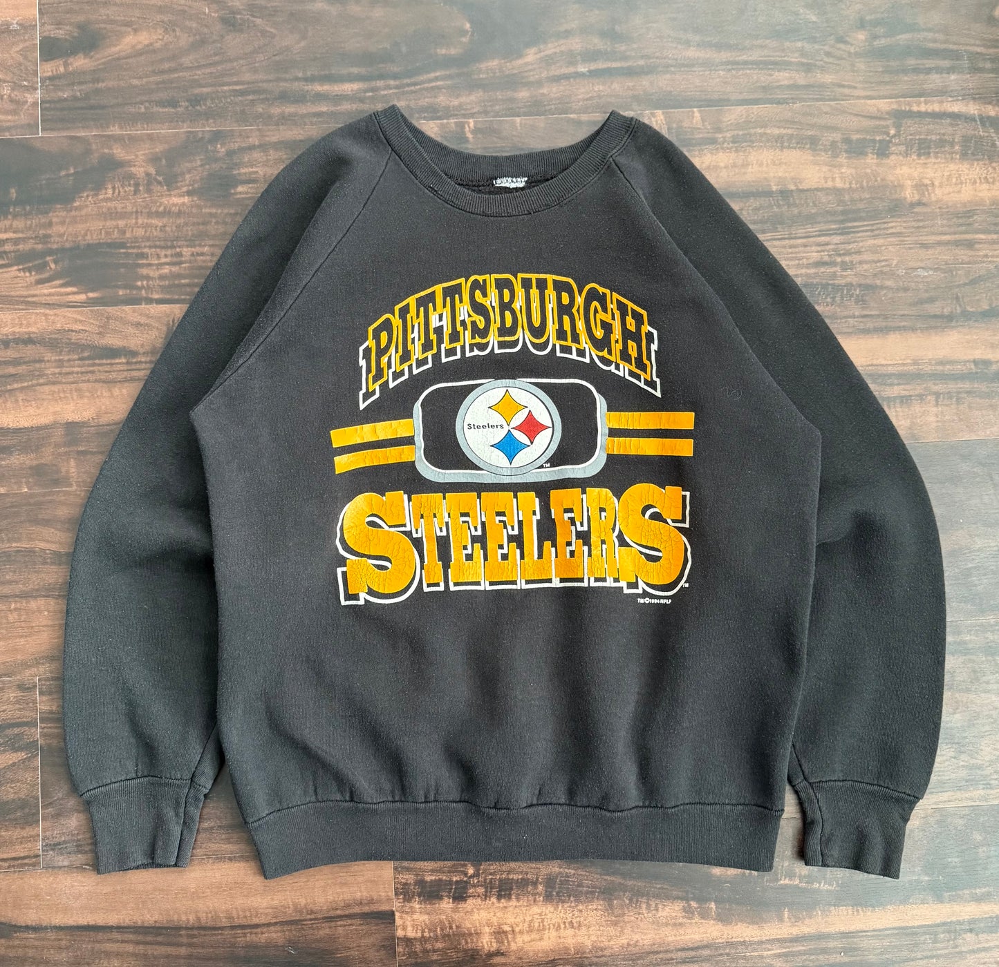 Vintage Pittsburgh Steelers NFL Black Crewneck Sweatshirt- M
