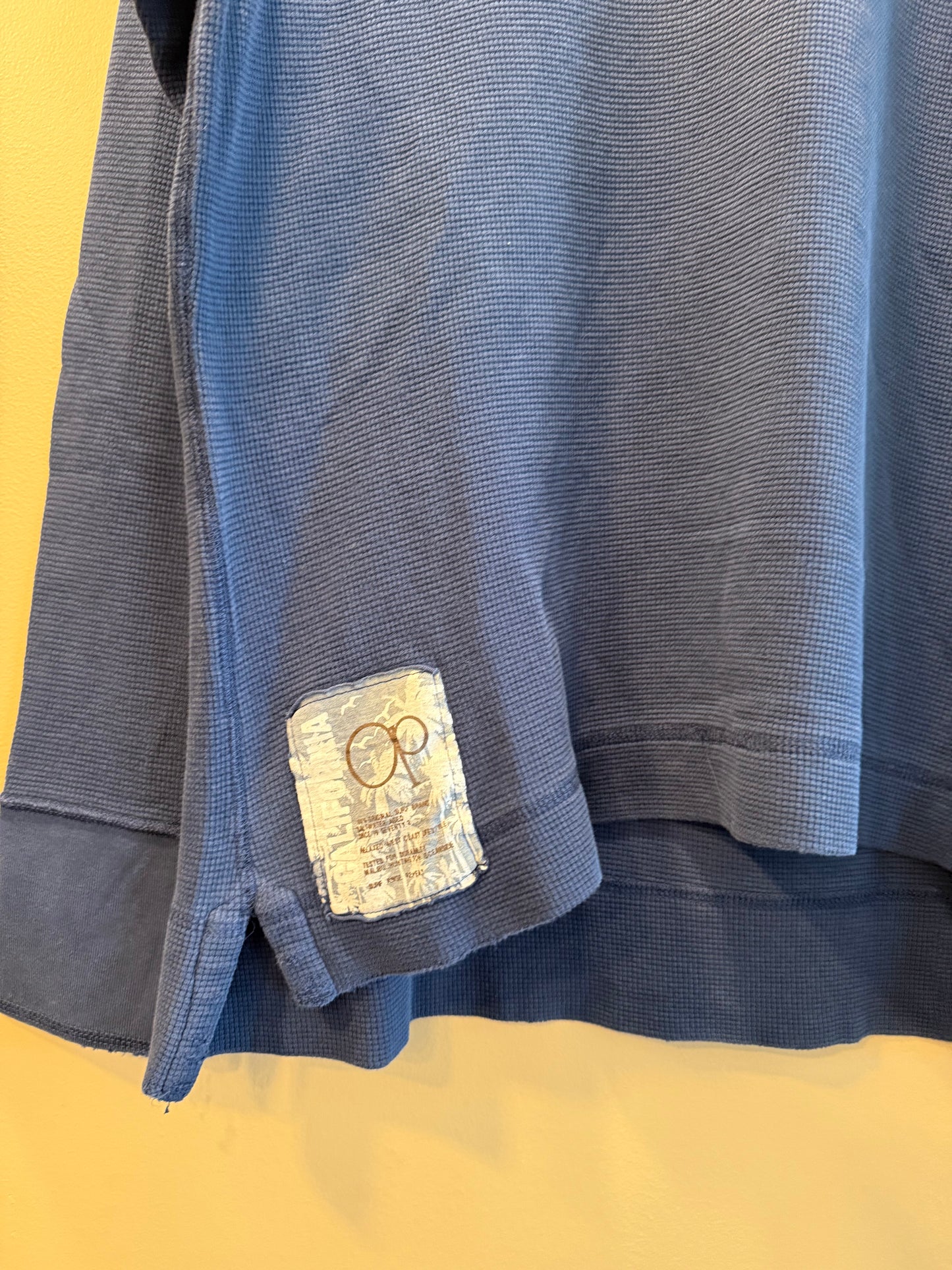 Vintage Ocean Pacific Navy Blue Thermal T-Shirt- M