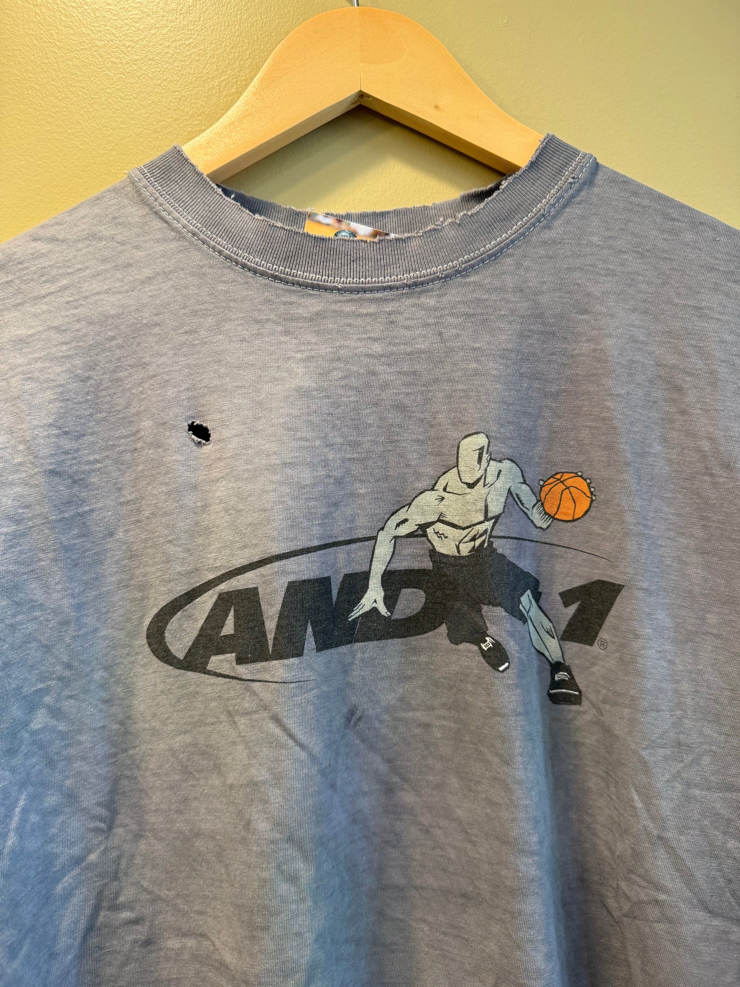 Vintage And 1 Distressed Gray T-Shirt- M