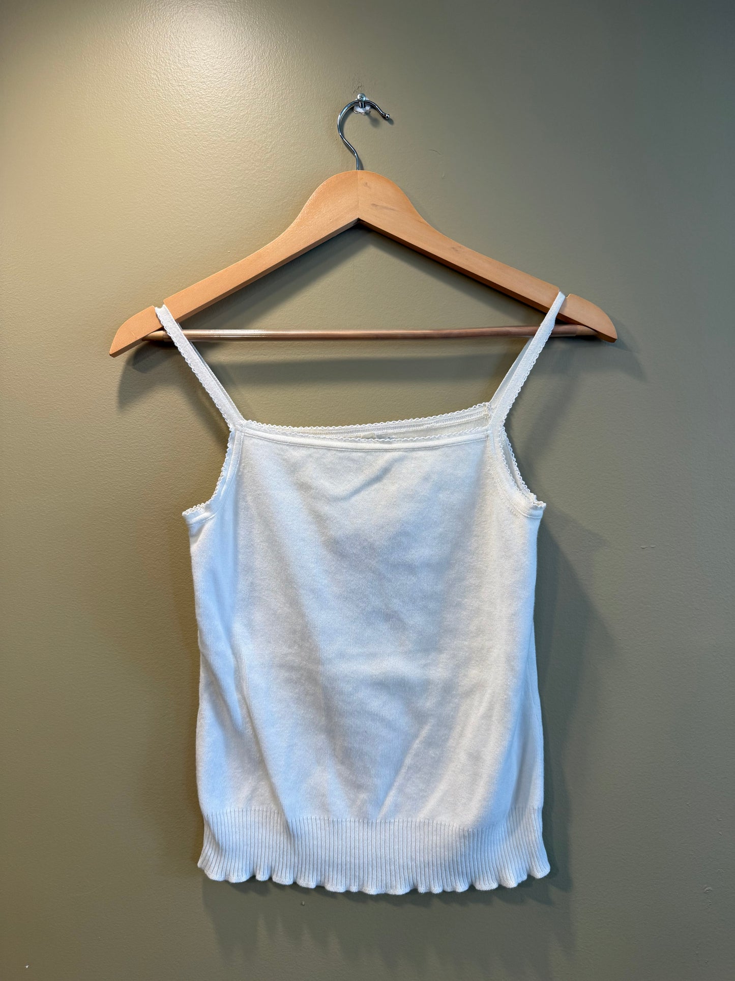 Vintage Y2K Gap Cotton White Tank Top- M