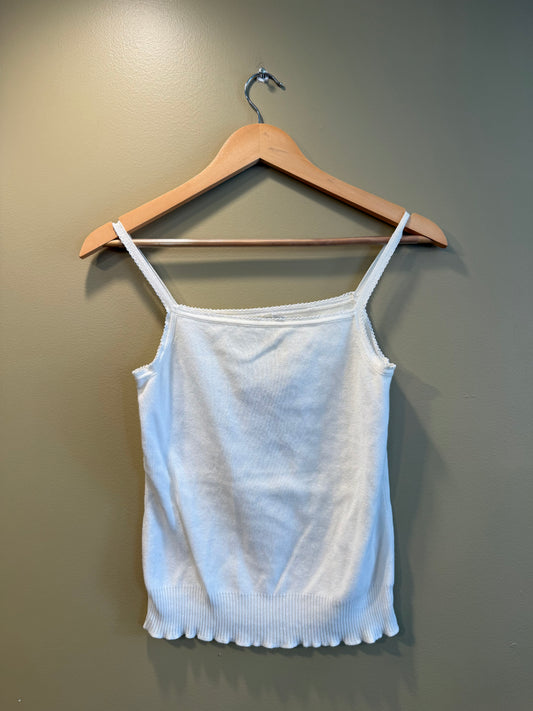 Vintage Y2K Gap Cotton White Tank Top- M