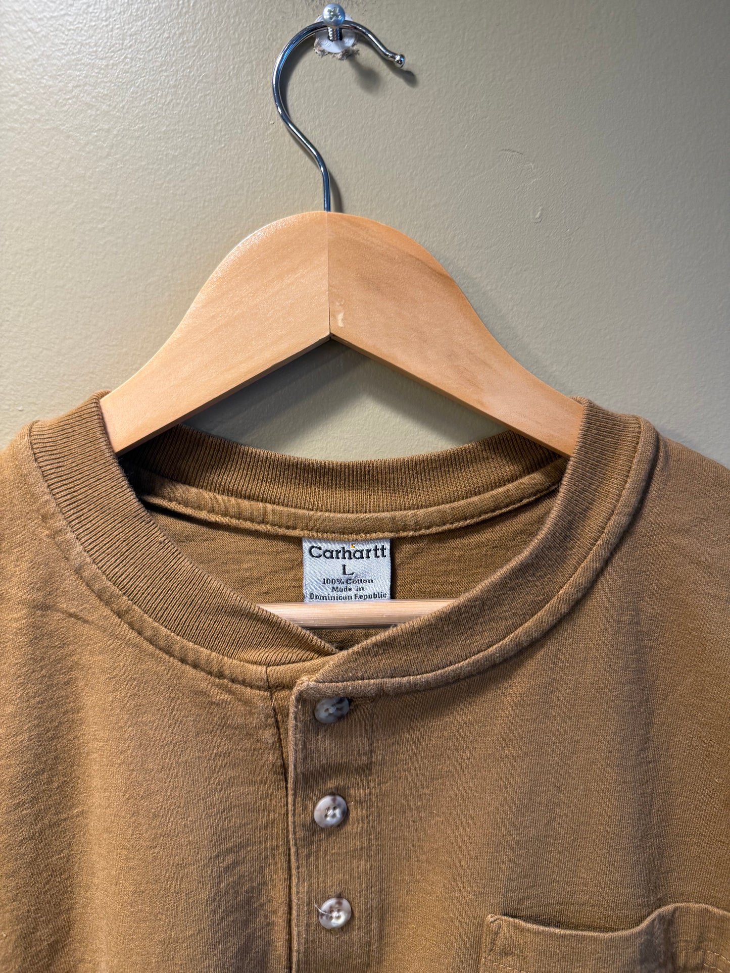 Vintage Carhartt Dark Tan Pocket T-Shirt- L