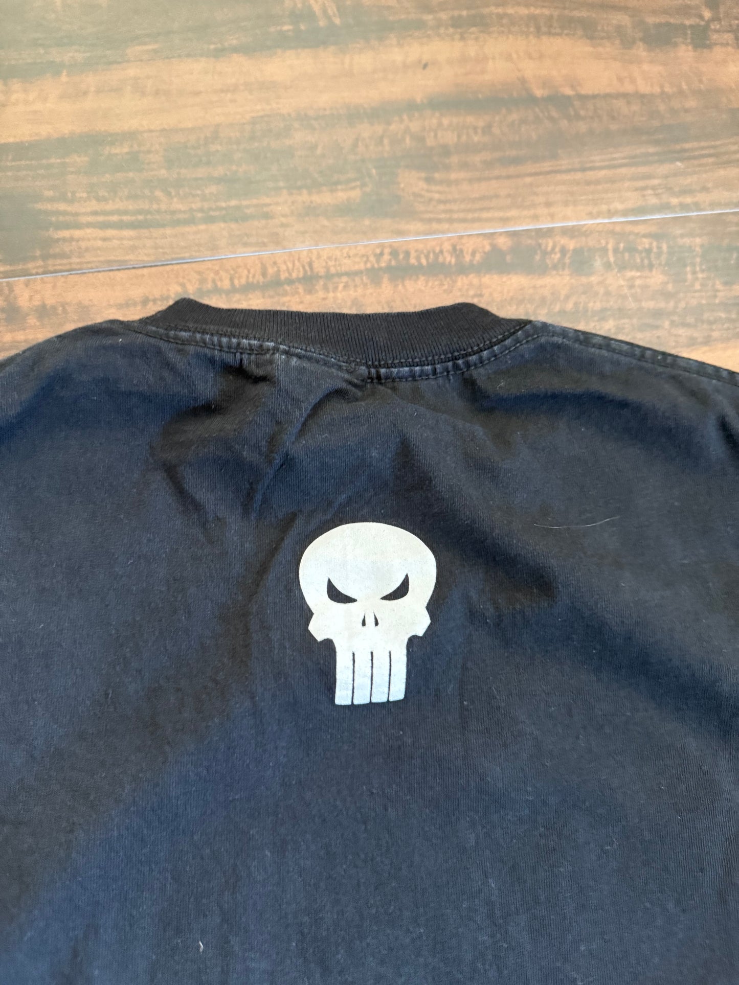 Vintage Marvel By Mad Engine The Punisher Black 3D Printed T-Shirt- M
