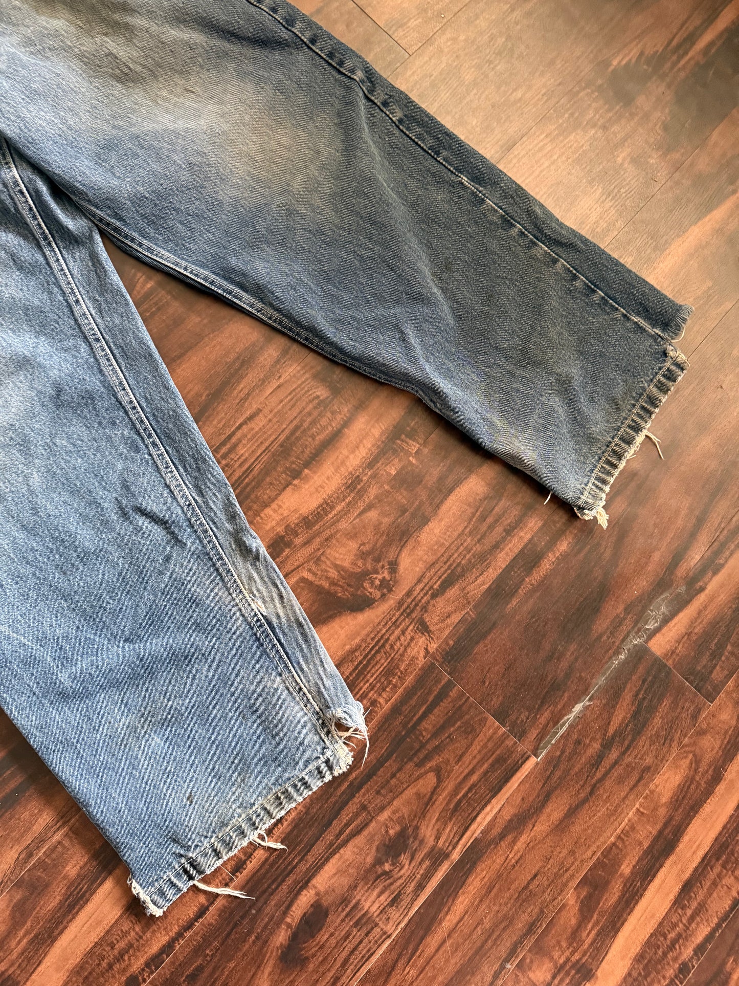 Vintage Y2K South Pole Dark Wash Baggy Distressed Streetwear Denim Jeans- 36x32