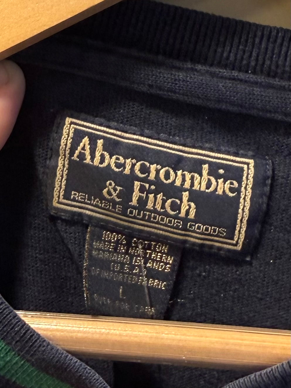 Vintage Abercrombie & Fitch Navy Blue Longsleeve T-Shirt- L