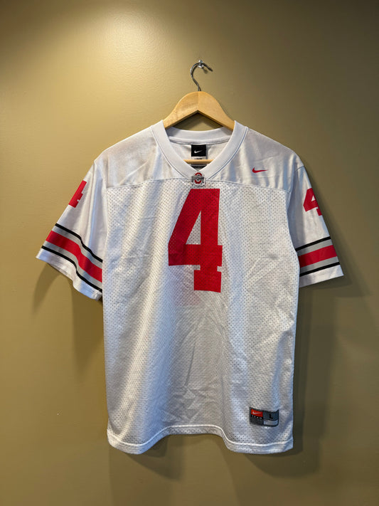 Vintage Ohio State University White #4 Football Jersey- M