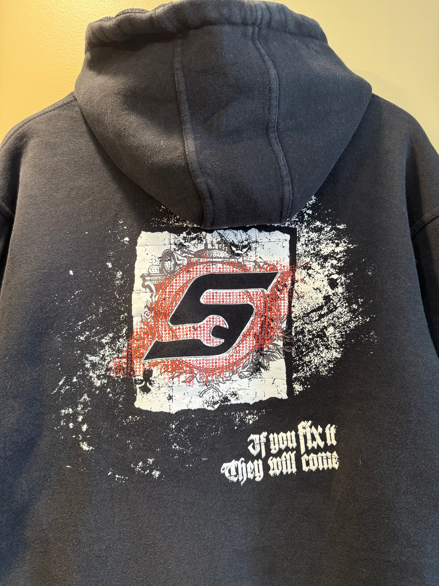 Vintage Y2K Snap On Tools Black Hoodie Sweatshirt- M