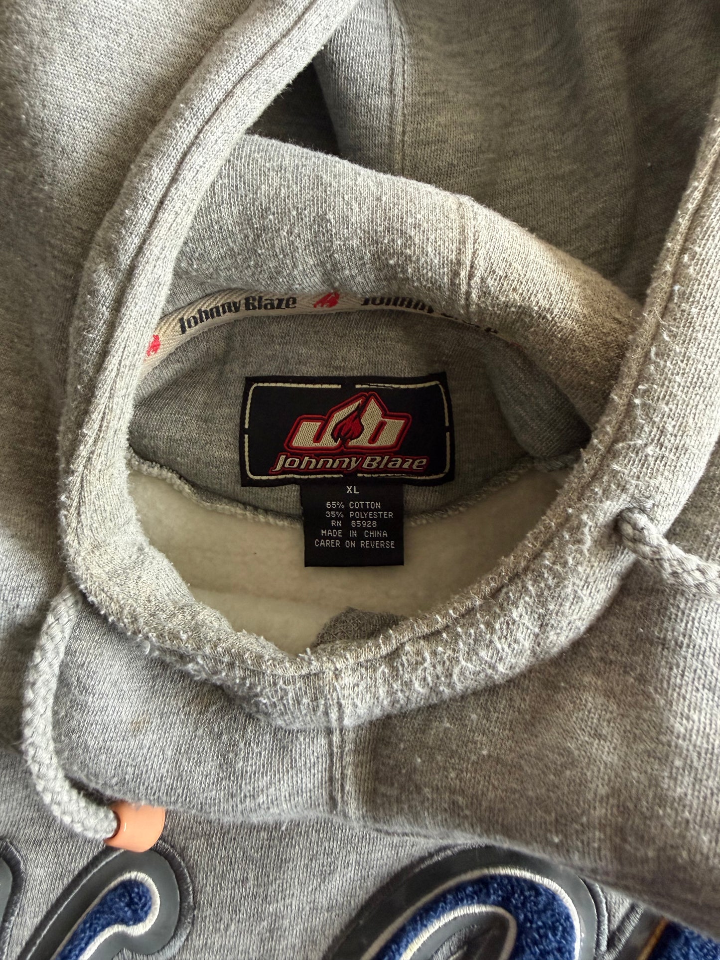 Vintage Johnny Blaze New York Yankees Streetwear Heavyweight Hoodie Sweatshirt- XL