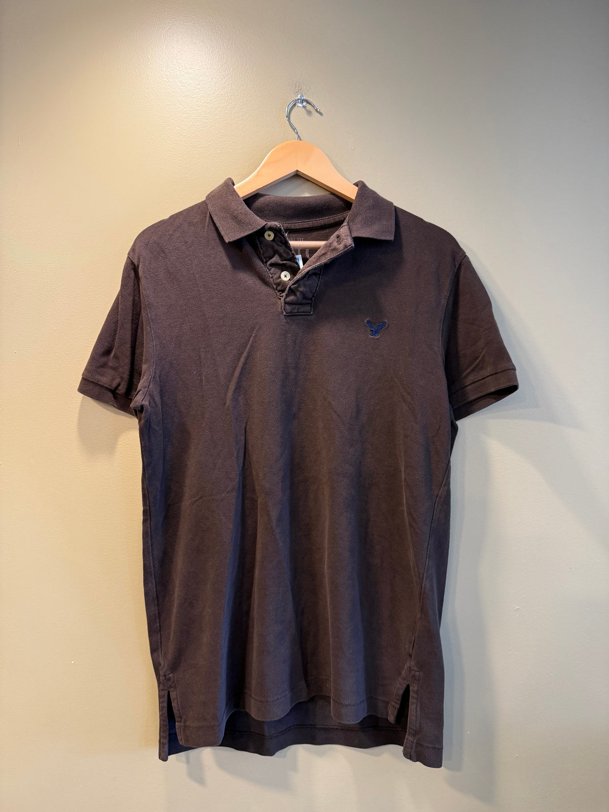 Vintage American Eagle Brown Polo Shirt- S