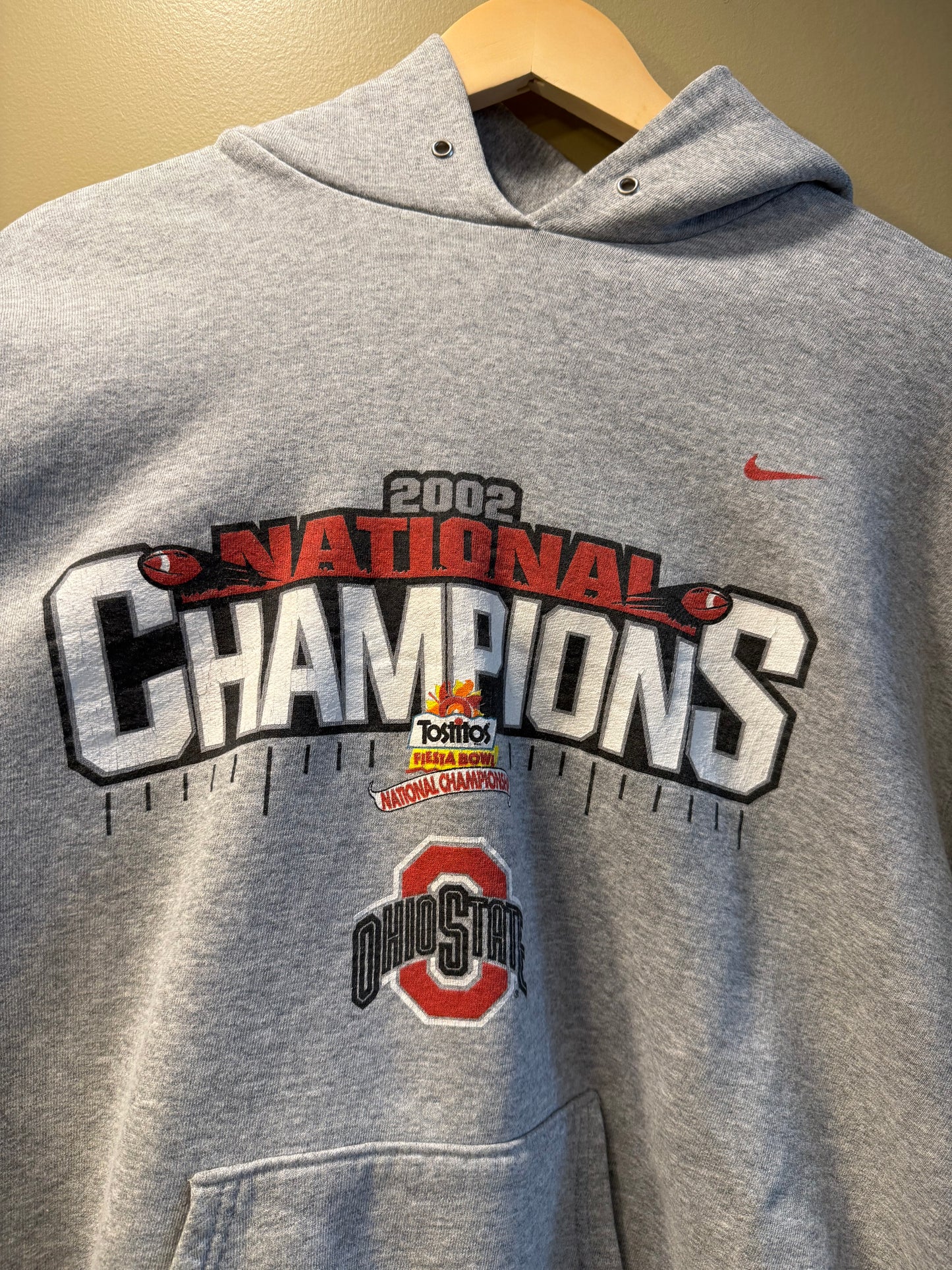 Vintage Nike Ohio State Buckeyes Gray Hoodie Sweatshirt- XL