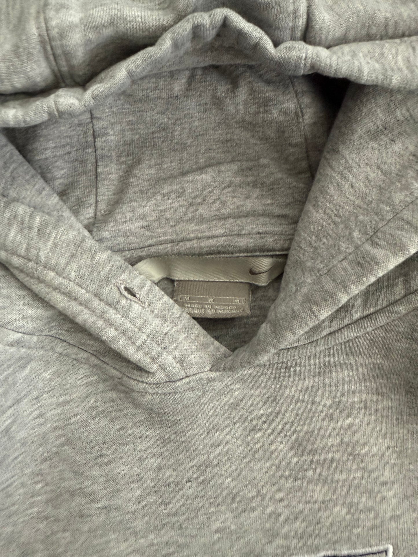Vintage Nike Y2K Gray Embroidered Hoodie Sweatshirt- L