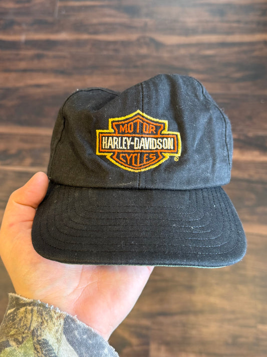 Vintage Harley Davidson Motorcycles Strap-Back Hat