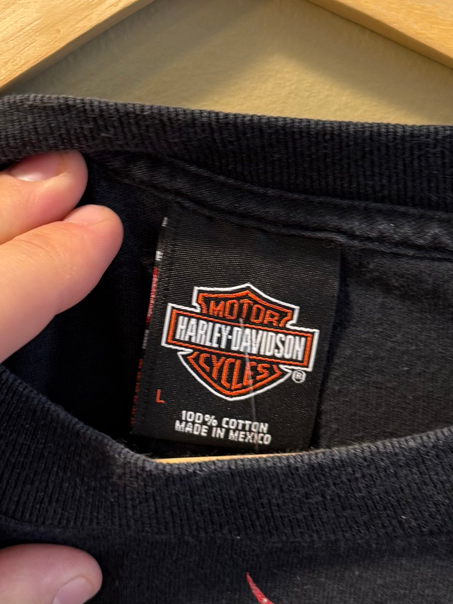 Vintage Harley Davidson USA Heavy Metal Long Sleeve T-Shirt- L