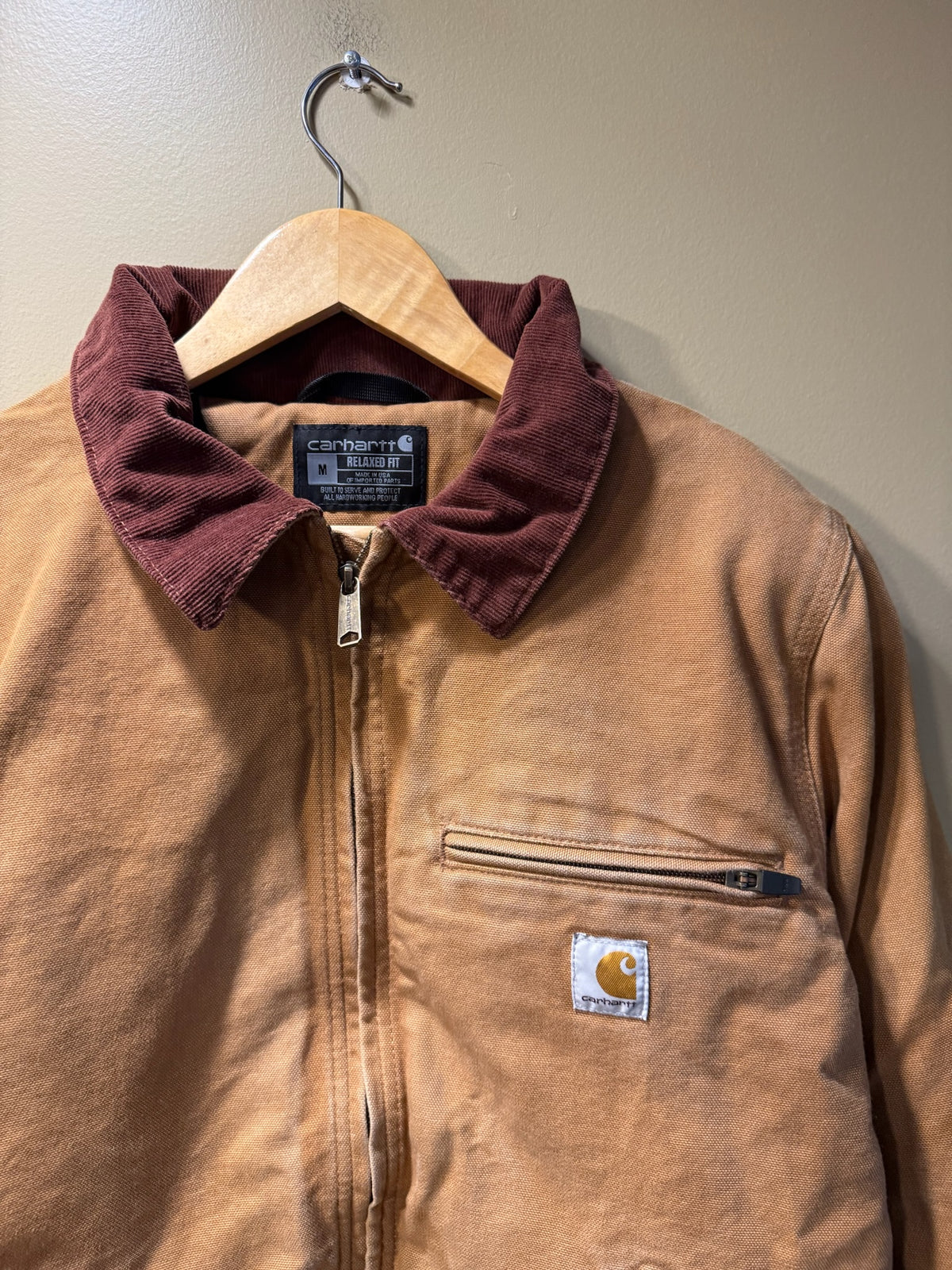 Vintage Carhartt Blanket-Lined Canvas Detroit Jacket - M