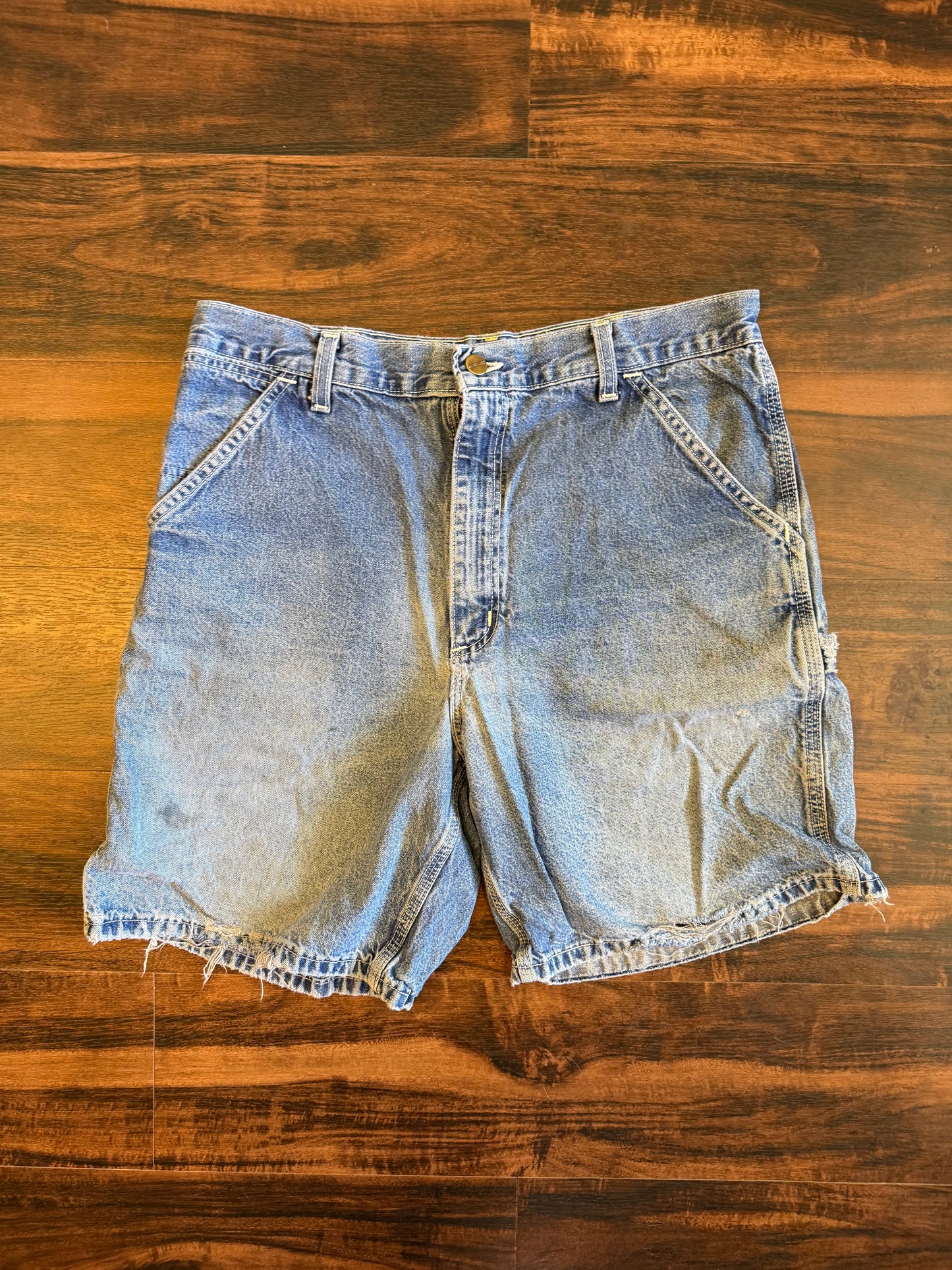Vintage Carhartt Light Wash Distressed Jean Shorts- 32