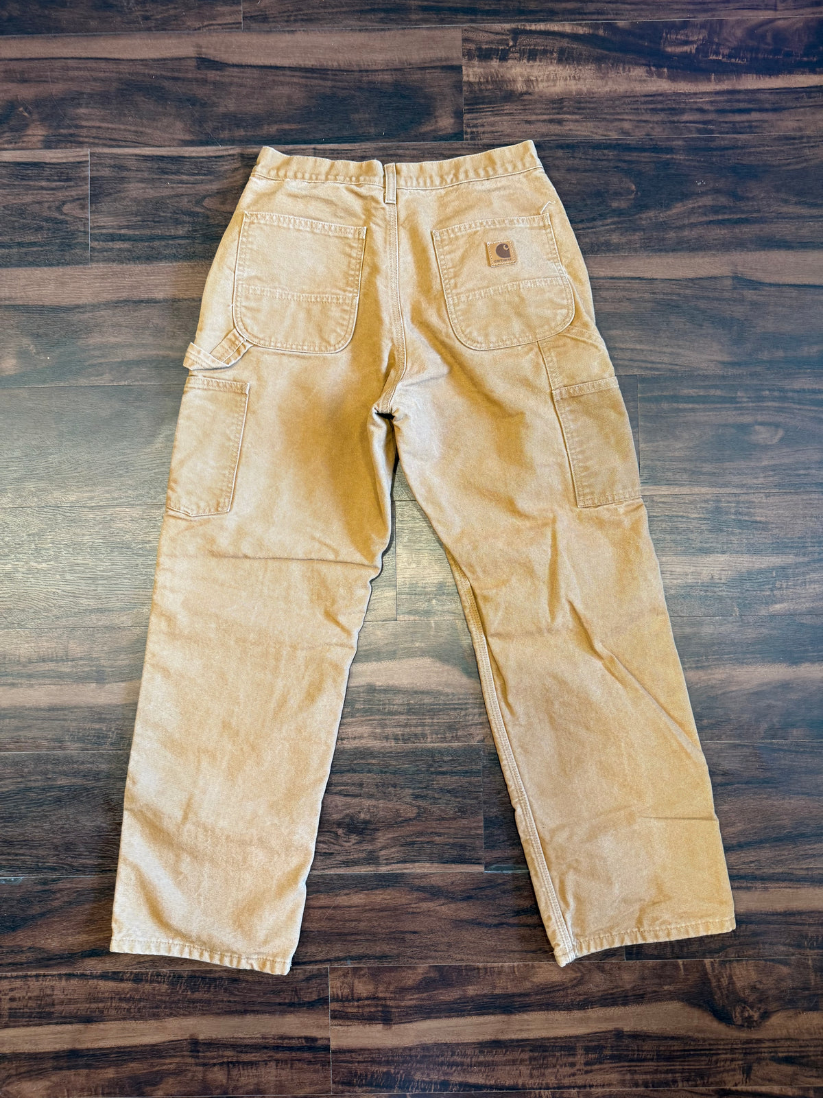 Vintage Carhartt Flannel Lined Tan Carpenter Pants- 28x30