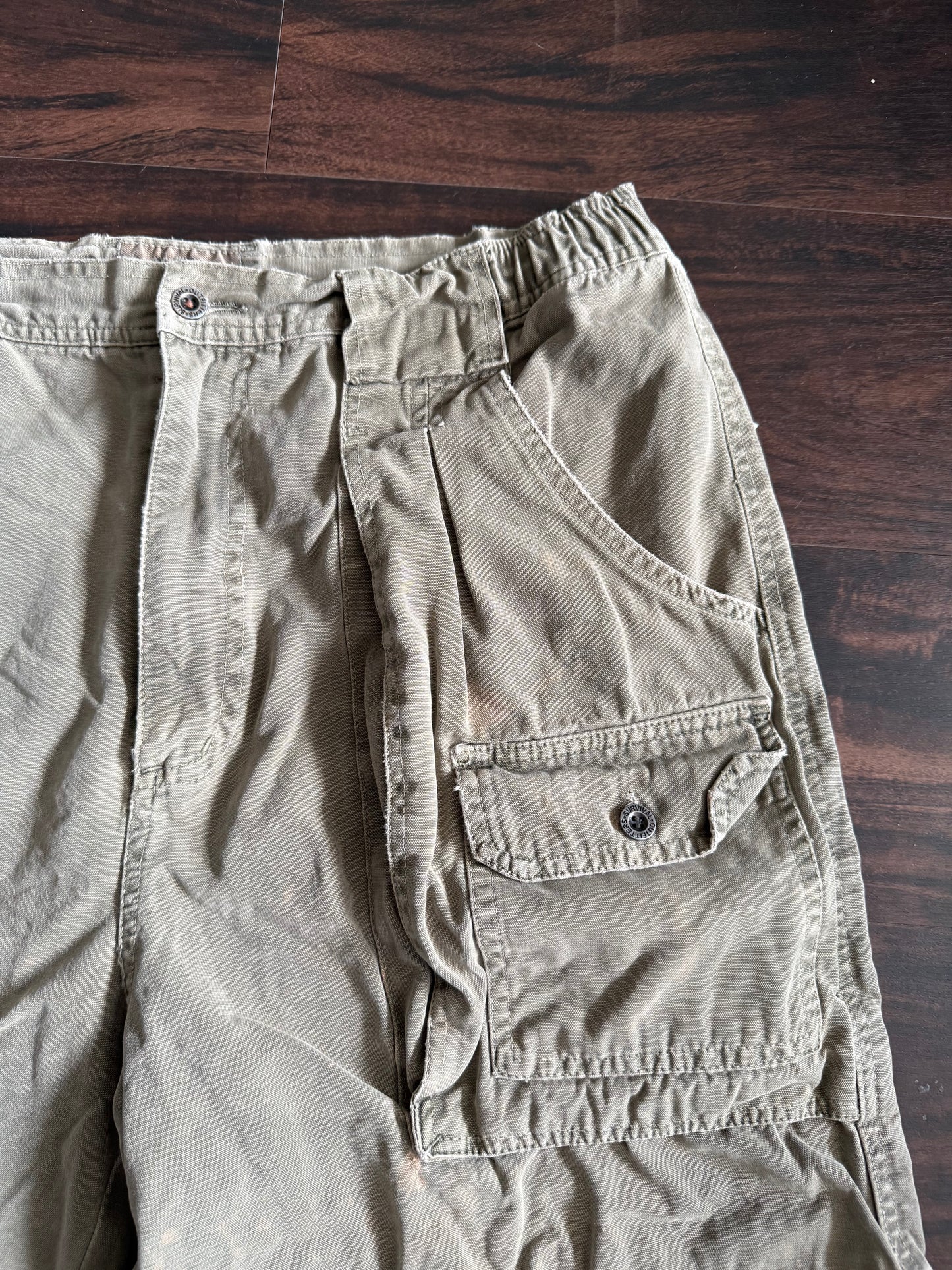 Vintage Survival Outfitters Green Cargo Shorts- 34