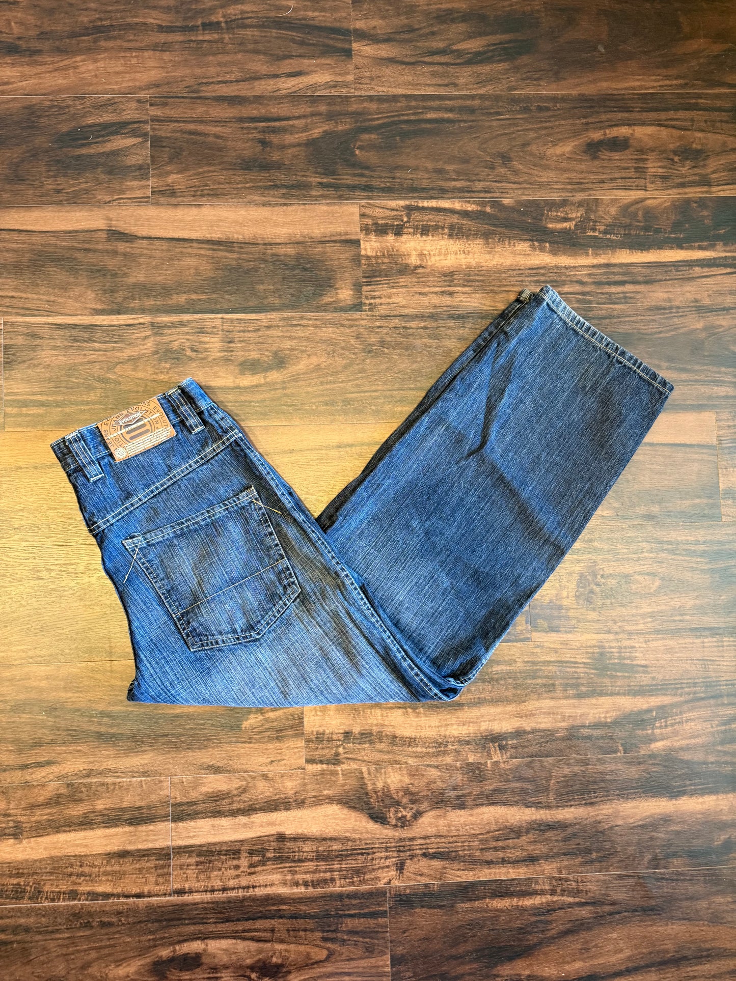 Vintage Evolution Dark Wash Streetwear Baggy Jeans- 32x32