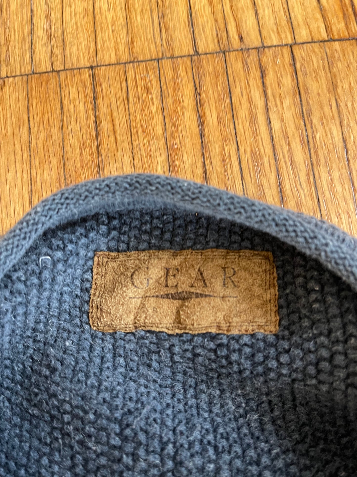 Vintage Blue Boxy Fisherman’s Sweater- XL