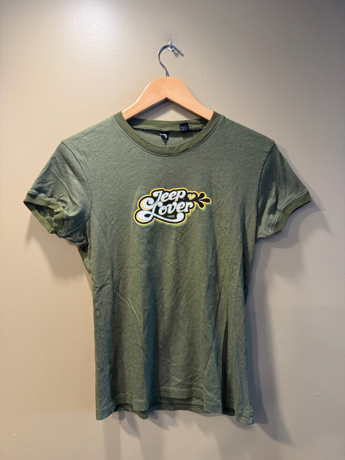 Vintage Jeep Lover Women’s Green T-Shirt- L