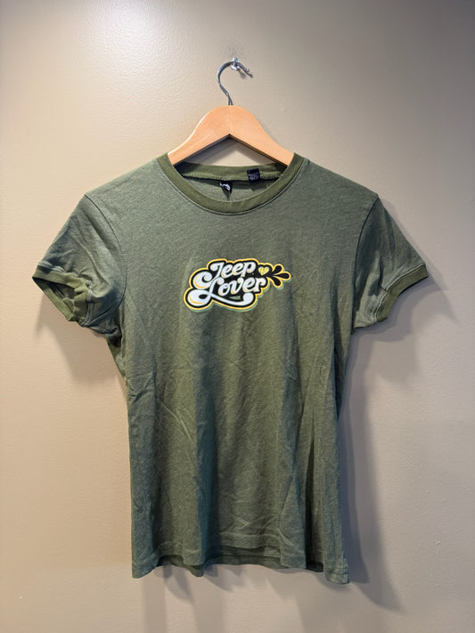 Vintage Jeep Lover Women’s Green T-Shirt- L