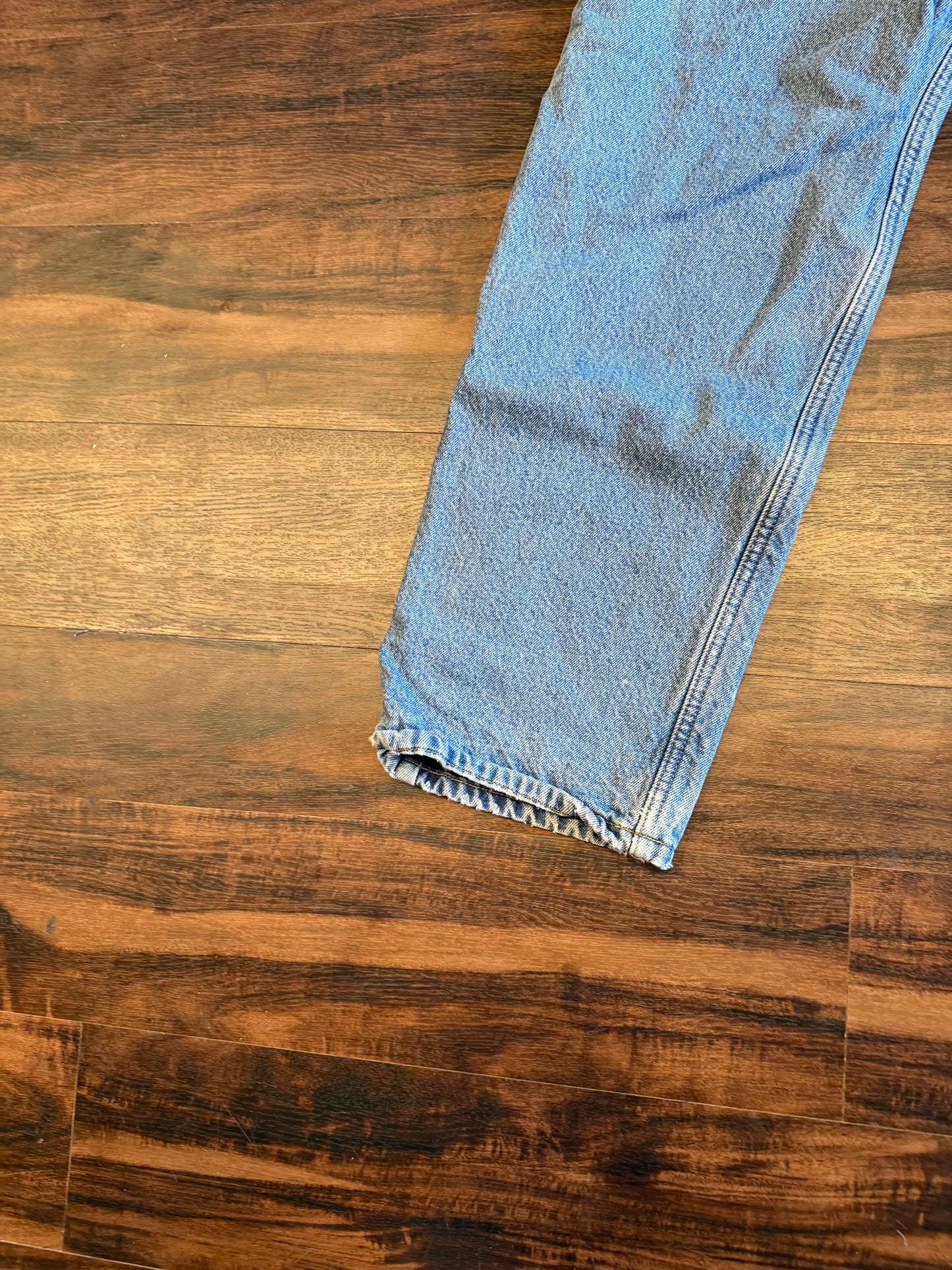 Vintage Carhartt Light Wash Distressed Flannel-Lined Jeans- 32x32