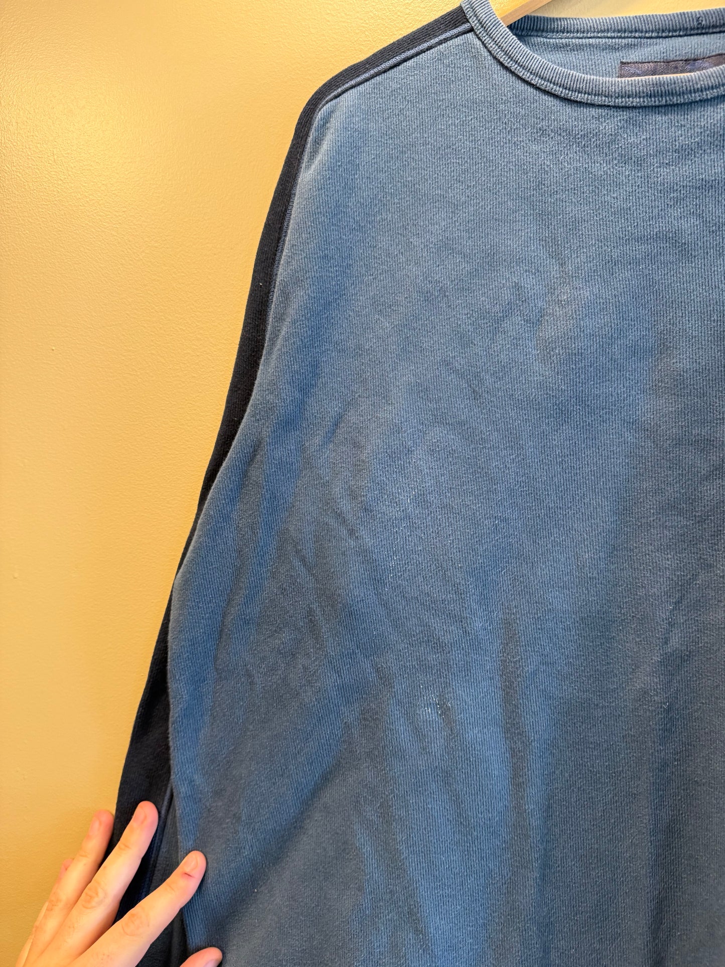 Vintage Y2K Point Zero Blue Long Sleeve T-Shirt- M/L