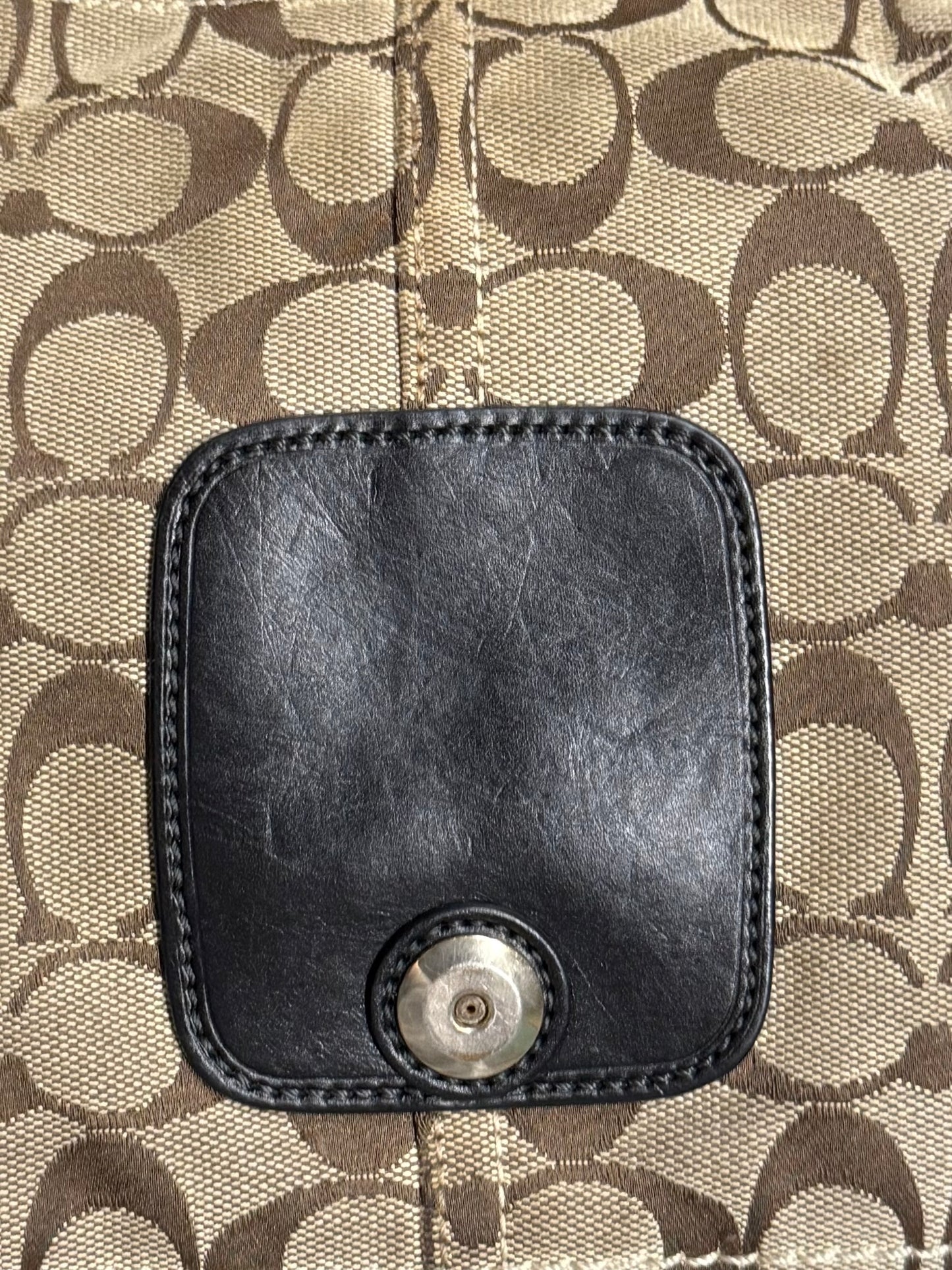 Vintage Coach 11434 Bleecker Signature Buckle Flap Shoulder Bag
