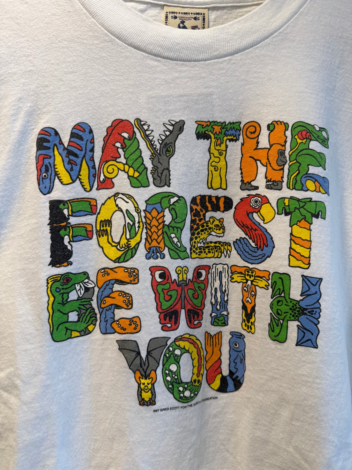 Vintage May The Forest Be With You Nature T-Shirt- L