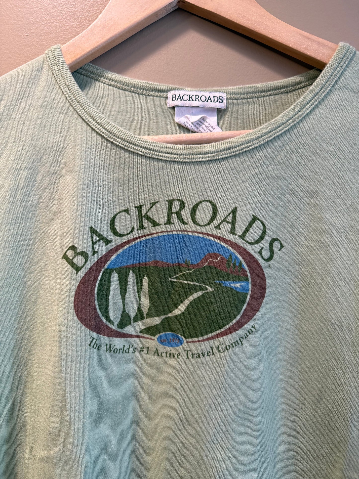 Vintage Women’s Backroads Outdoorsy Green T-Shirt- L