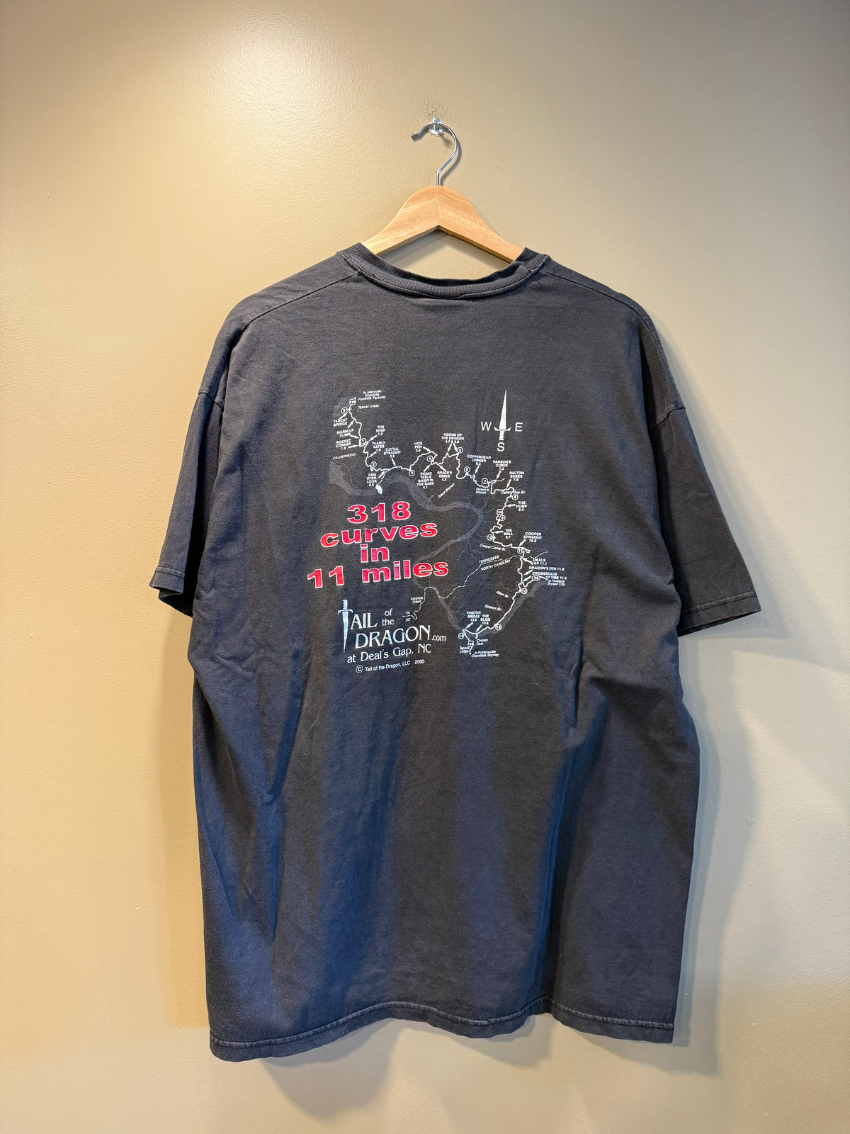 Vintage Tail Of The Dragon At Deals Gap T-Shirt- XL